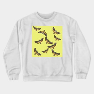 Death's Head Moths Yellow Crewneck Sweatshirt